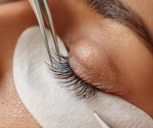 Volume eyelash extensions applied in Lumberton, TX